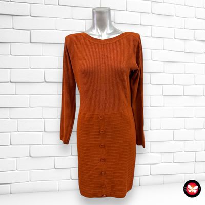 Vestido básico de punto con botones M&amp;V Talla S/M