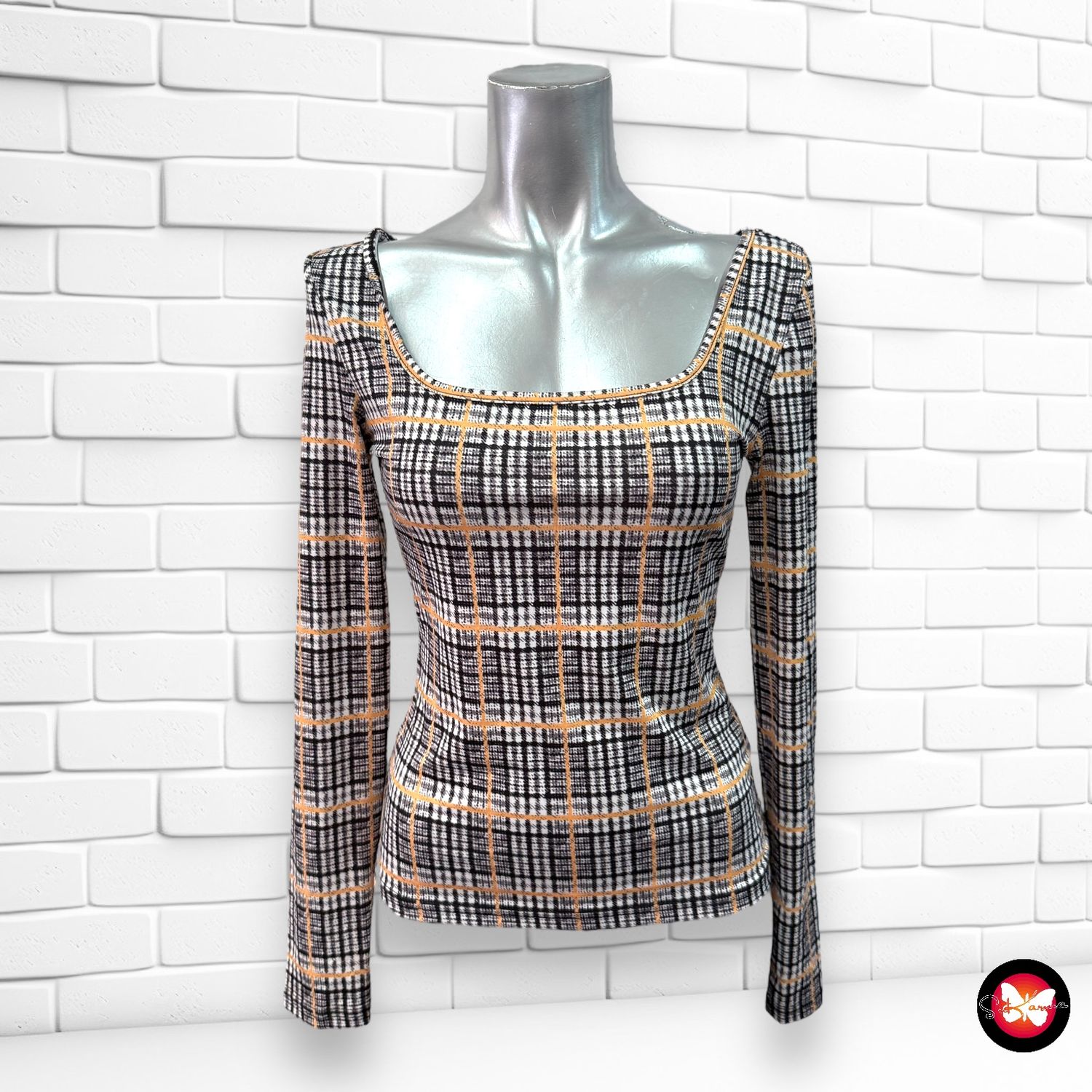 Blusa con cuello cuadrado SHEIN Talla XS