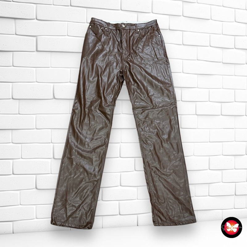 Pantalón de piel sintética ASOS DESIGN Talla L (W32L34)