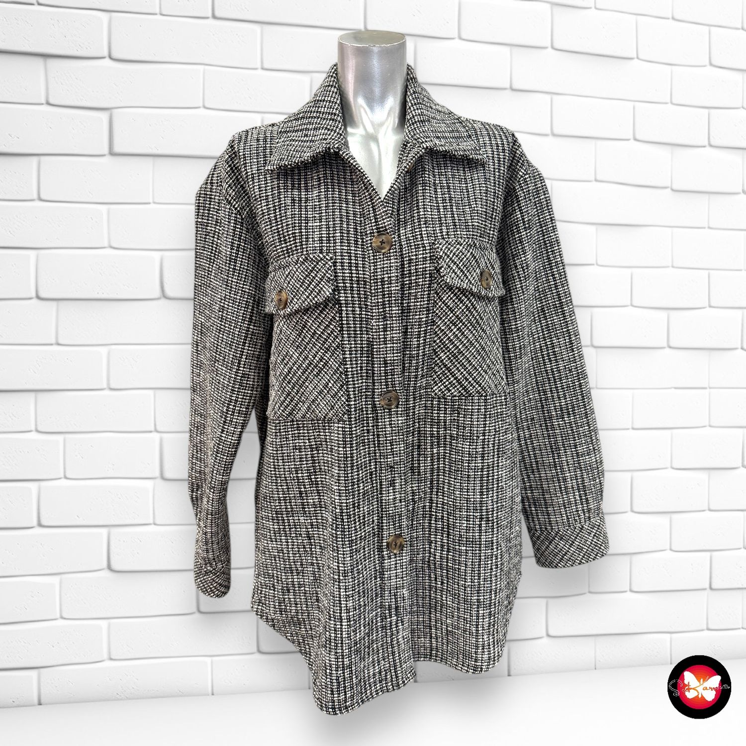 Chaqueta sobre camisa tweed WE Talla XS