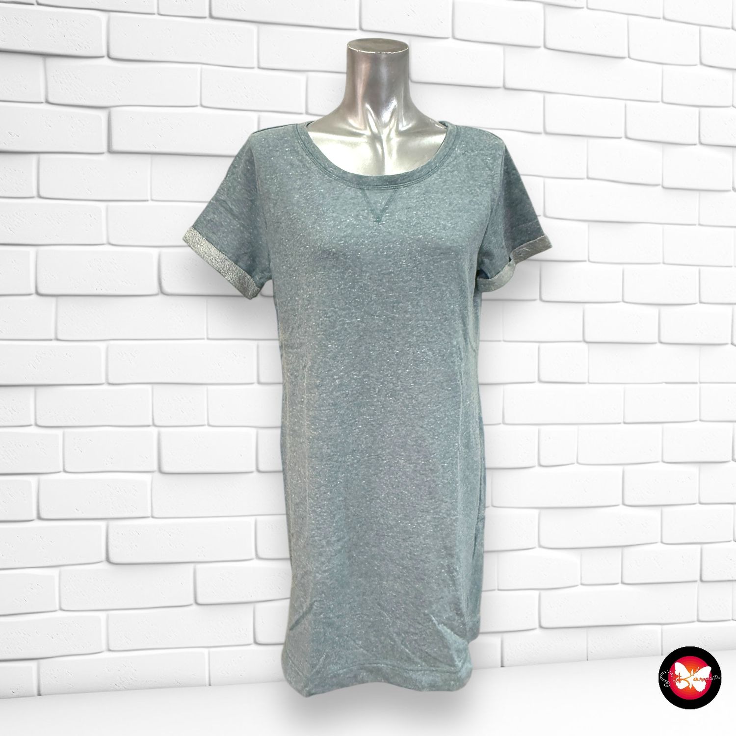 Vestido básico de manga corta HEMA Talla S