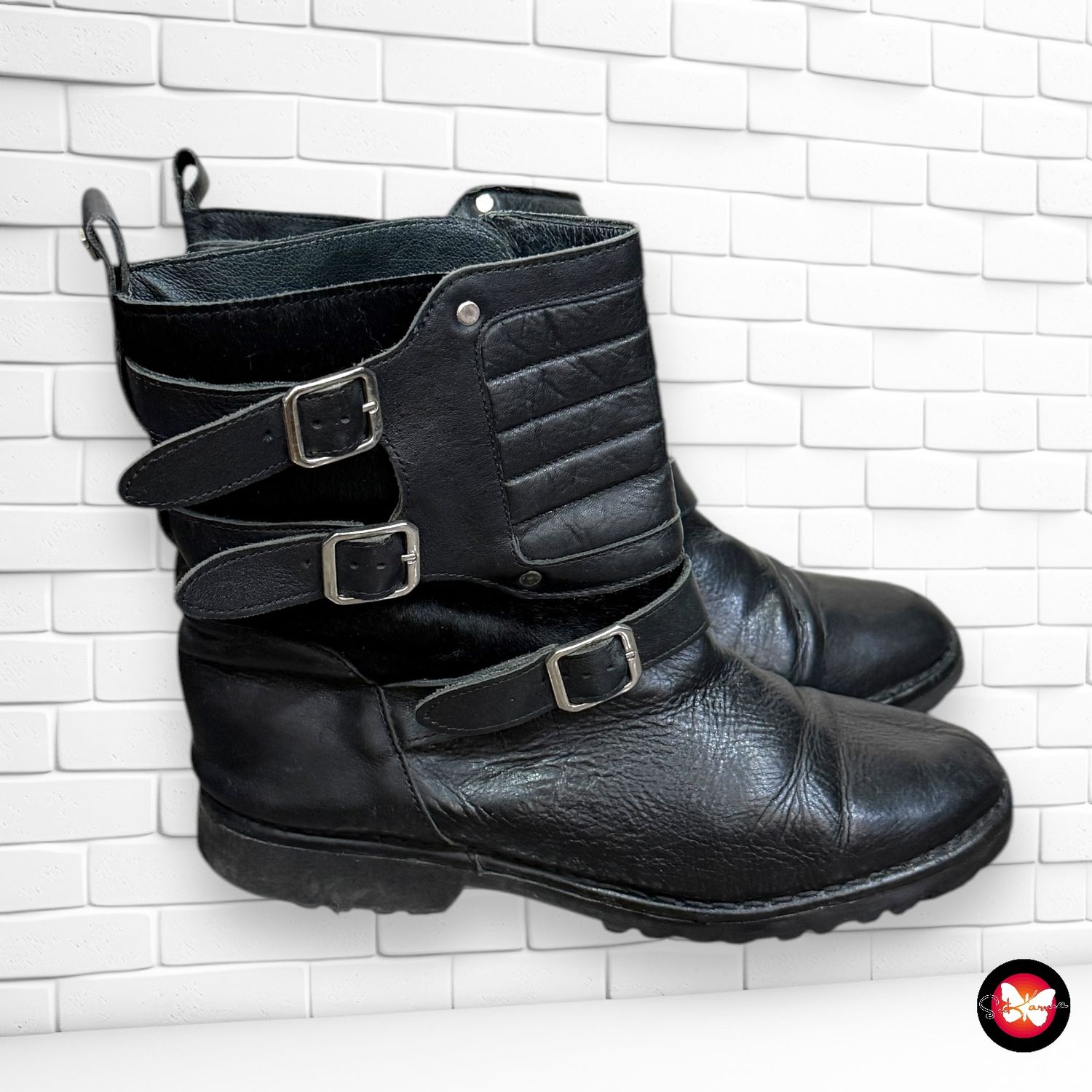 **SALES** Botines de piel con pelo ST T40