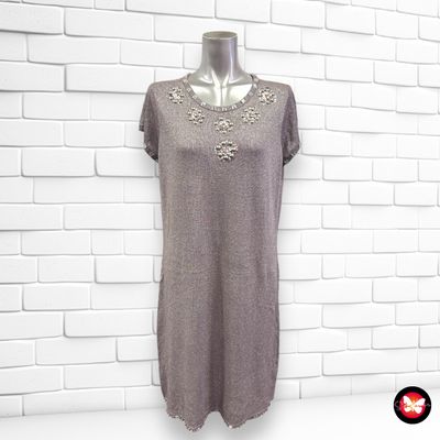 Vestido de punto de lurex con pedrería REDHERRING Talla 44