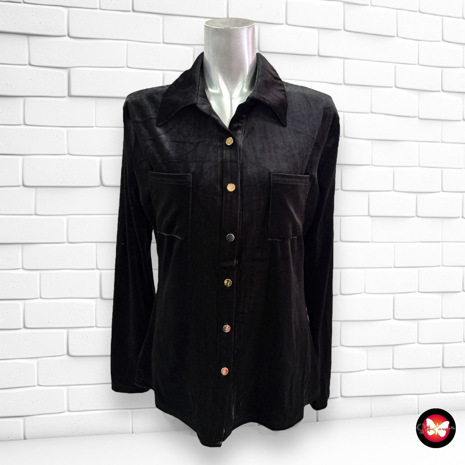 Camisa de manga larga de terciopelo BY SWAN Talla M