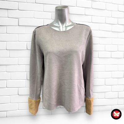 Sudadera de antelina y pelo ZARA Talla M