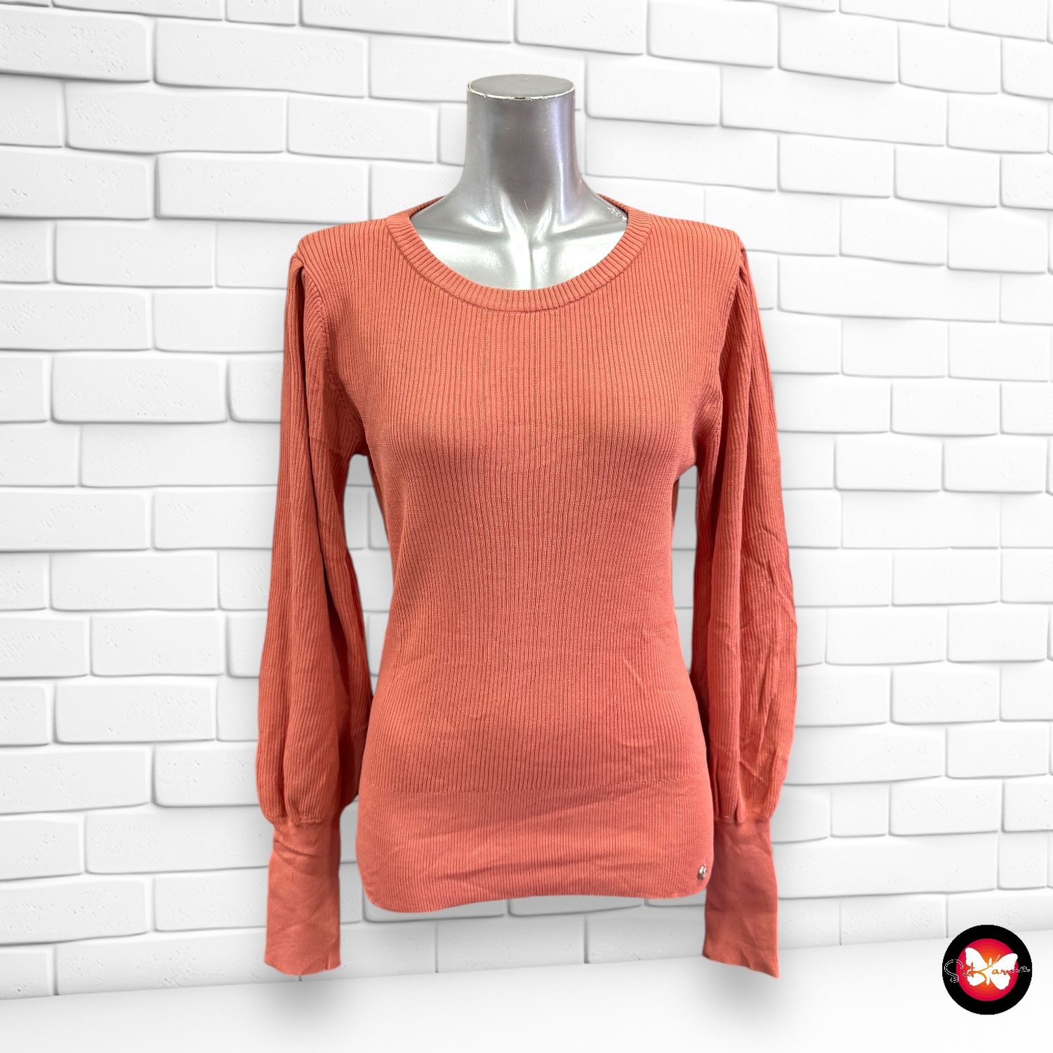 Jersey de mangas abullonadas canalé MELTING STOCKHOLM Talla S/M