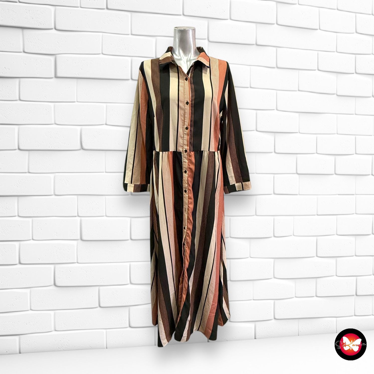 Vestido largo con botones SHEIN Talla L