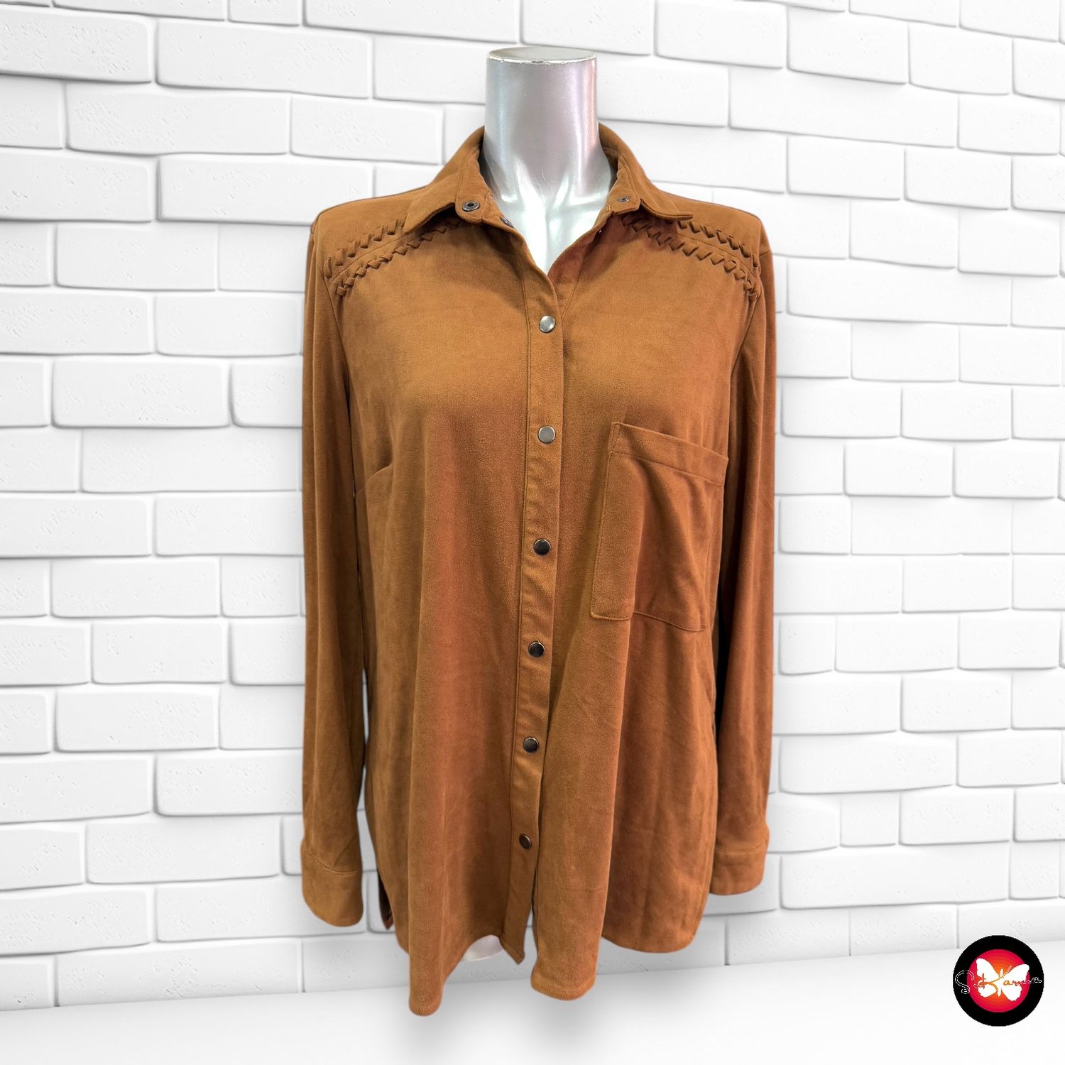 Chaqueta de antelina BERSHKA Talla S