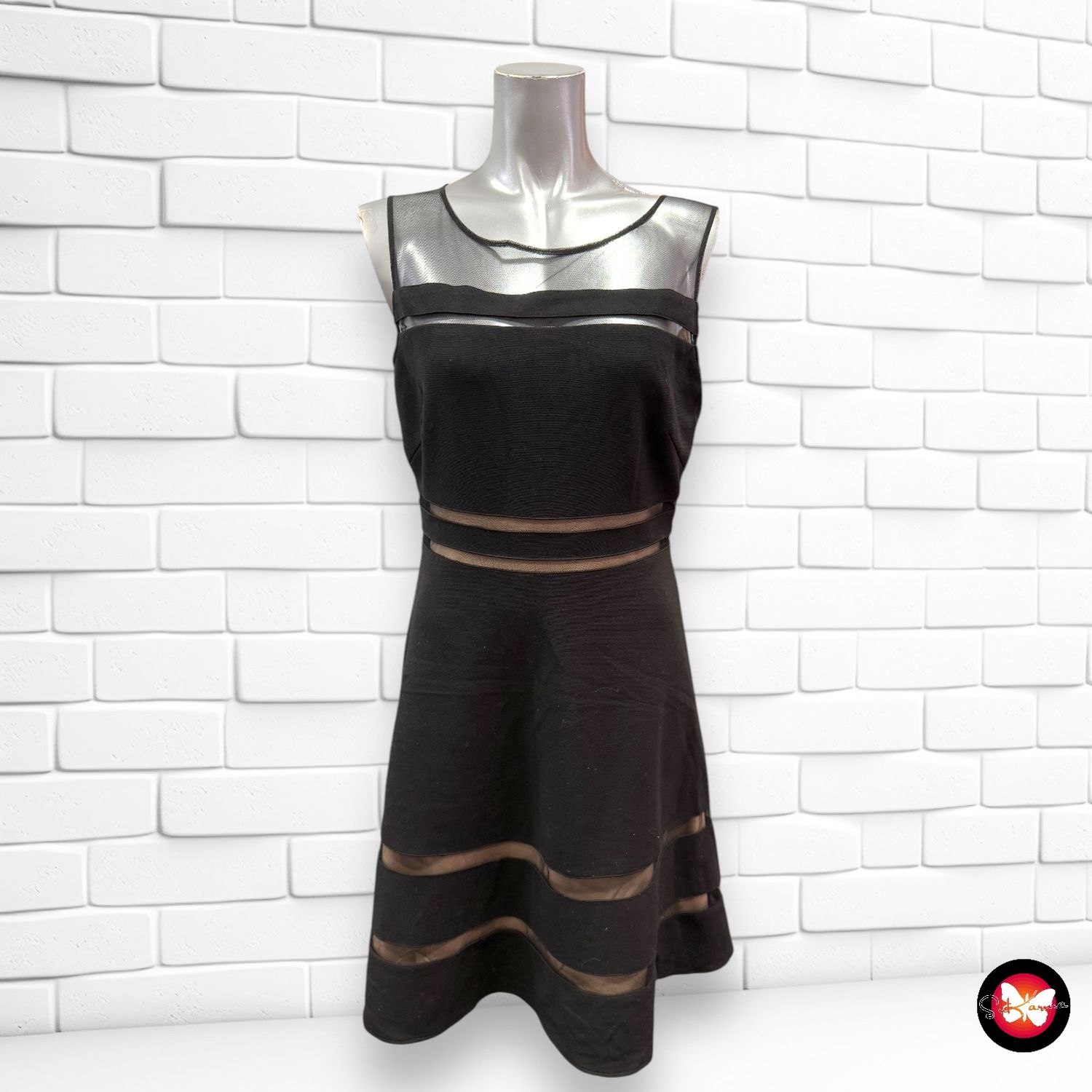 Vestido de noche con transparencias JAKE´S Talla S