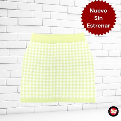 Falda de punto de cuadros SINSAY Talla S