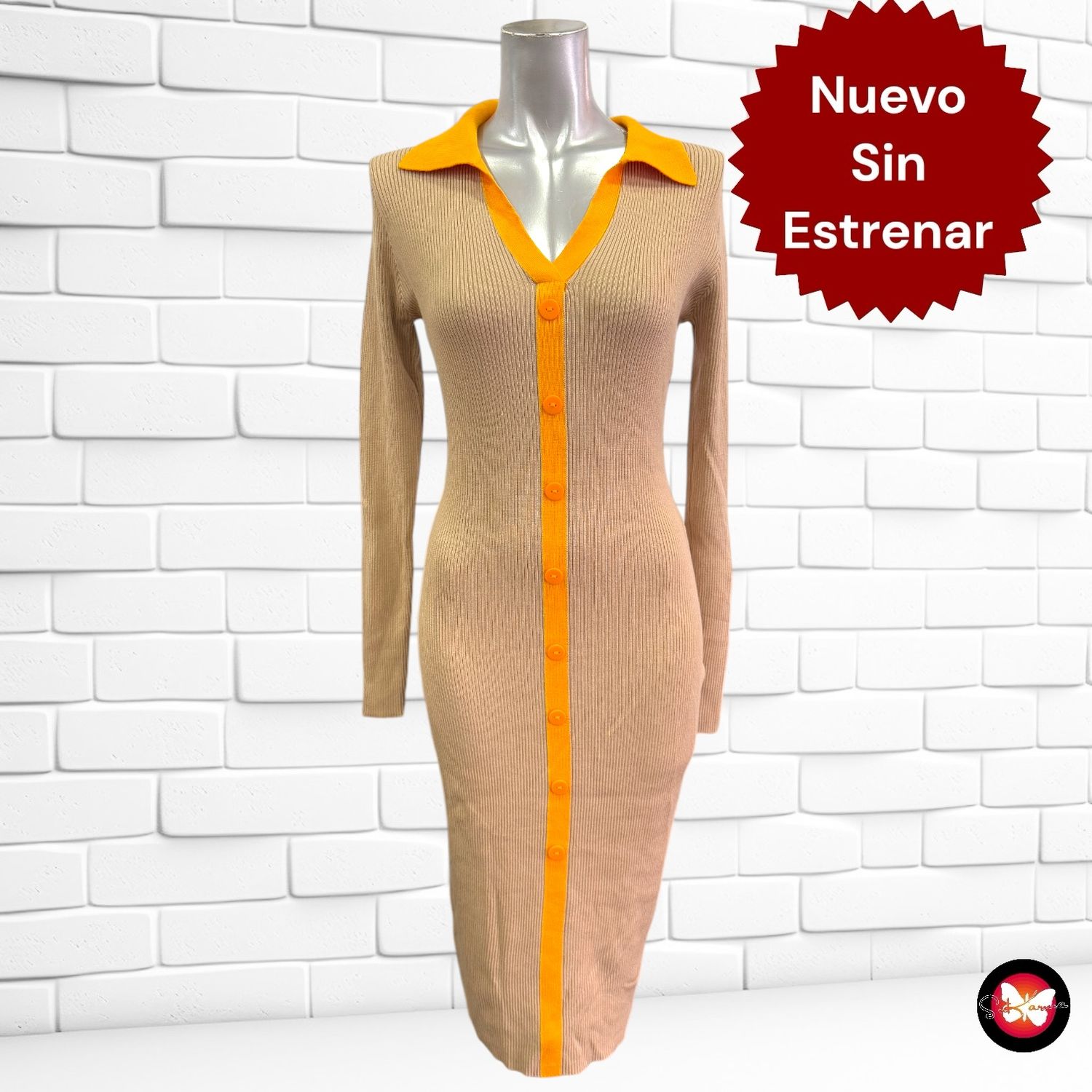 Vestido largo ajustado SINSAY Talla XS