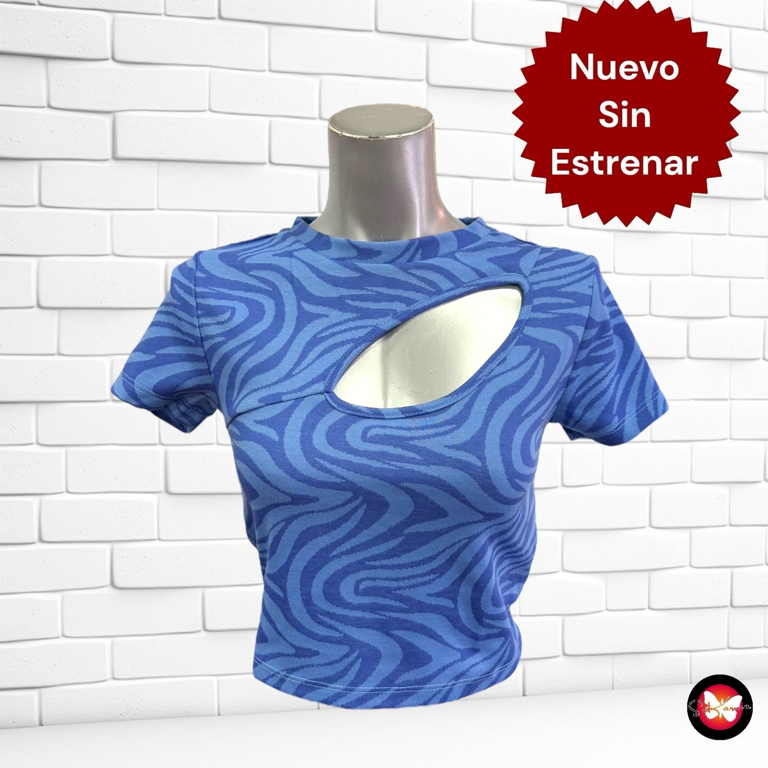 Camiseta cut-out estampada SINSAY Talla XL