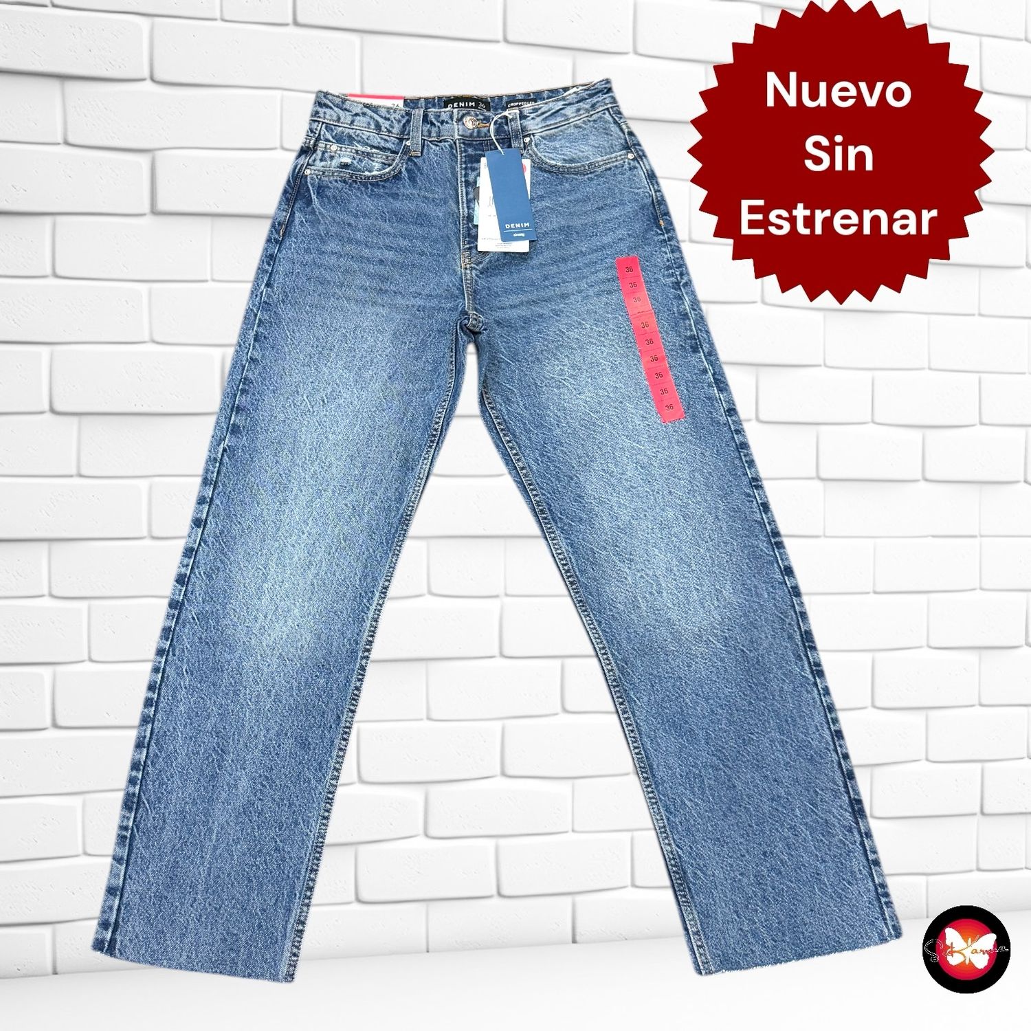 Pantalón vaquero STRAIGHT·HIGH WAIST SINSAY Talla 36