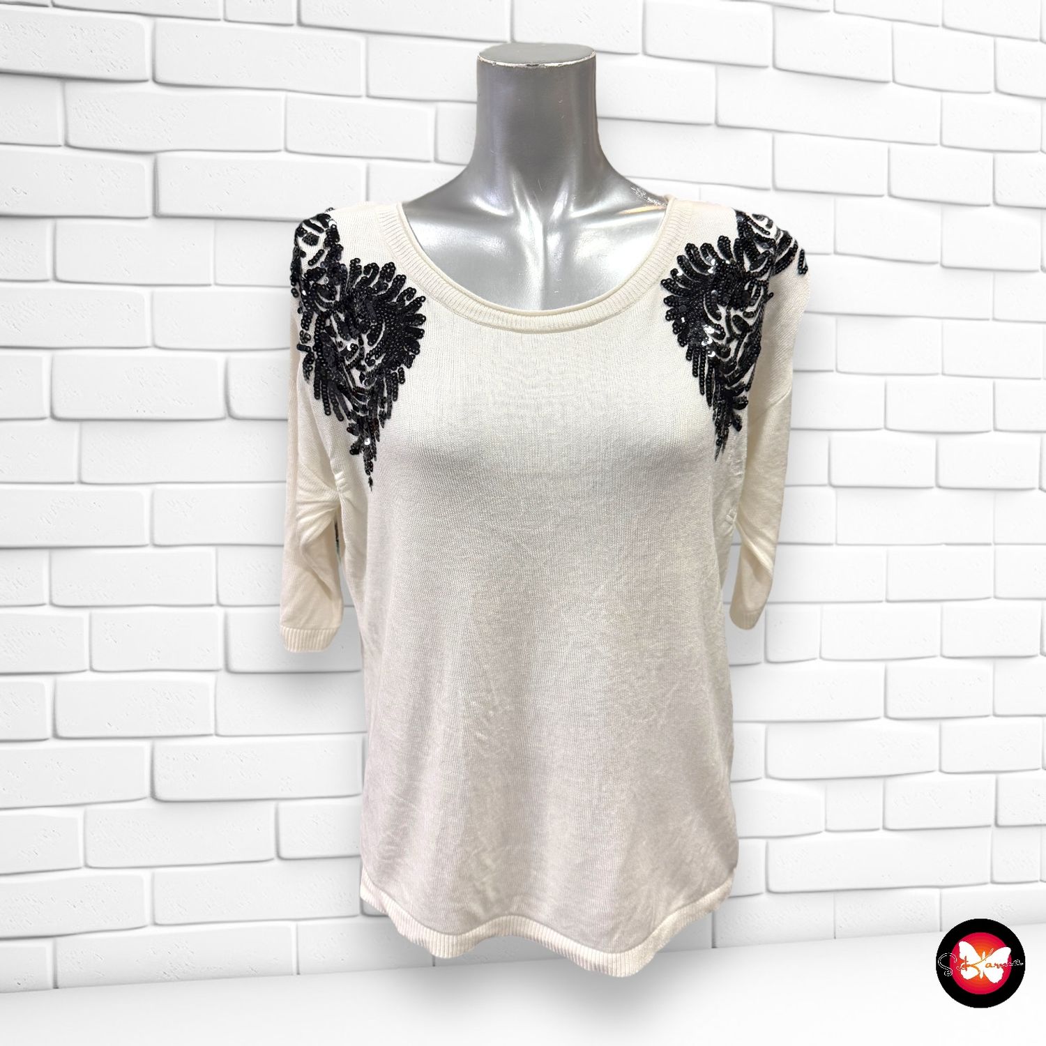**SALES** Jersey de manga corta con lentejuelas JBC Talla XS