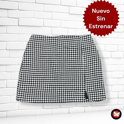Falda estampado pata de gallo SINSAY Talla M