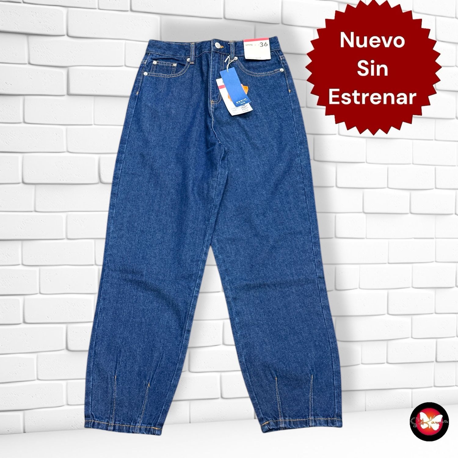 Pantalón vaquero mom SINSAY Talla 36