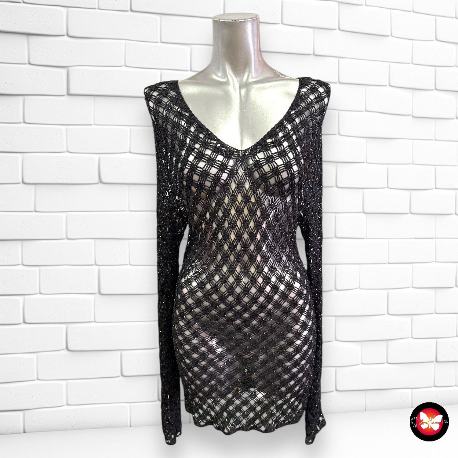 Vestido de punto de crochet YERA Talla 44