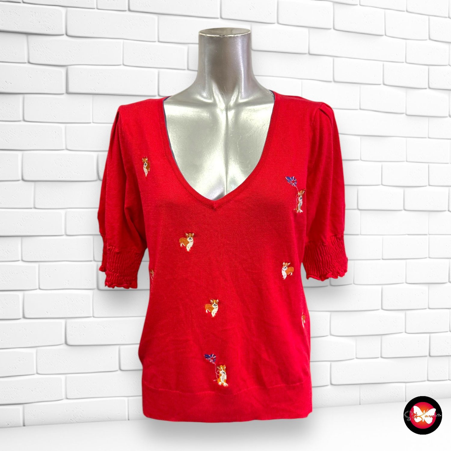 Jersey de manga corta con bordados NEXT Talla S