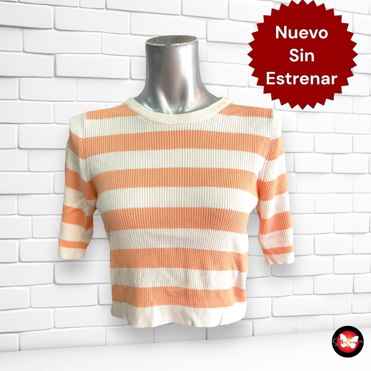 **SALES** Jersey de rayas de manga corta SINSAY Talla L