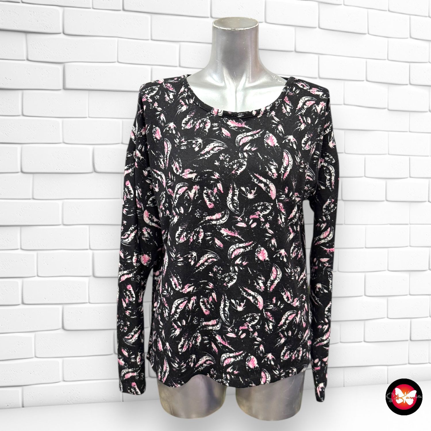 **SALES** Jersey de manga larga estampado hojas LADIES FASHION Talla S