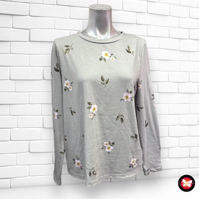 Camiseta básica de flores SHEIN Talla S