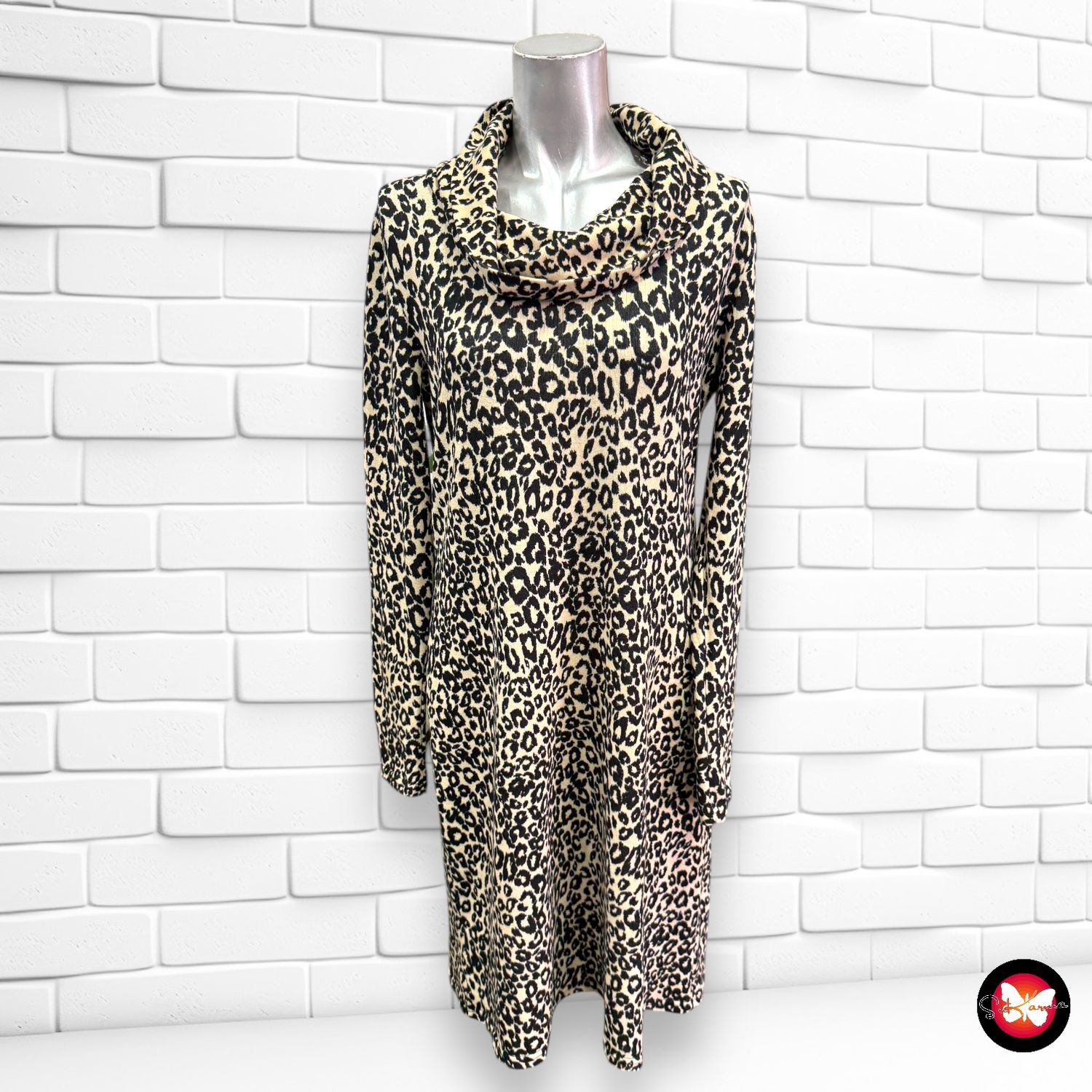 Vestido de punto animal print BY BEAU Talla 40