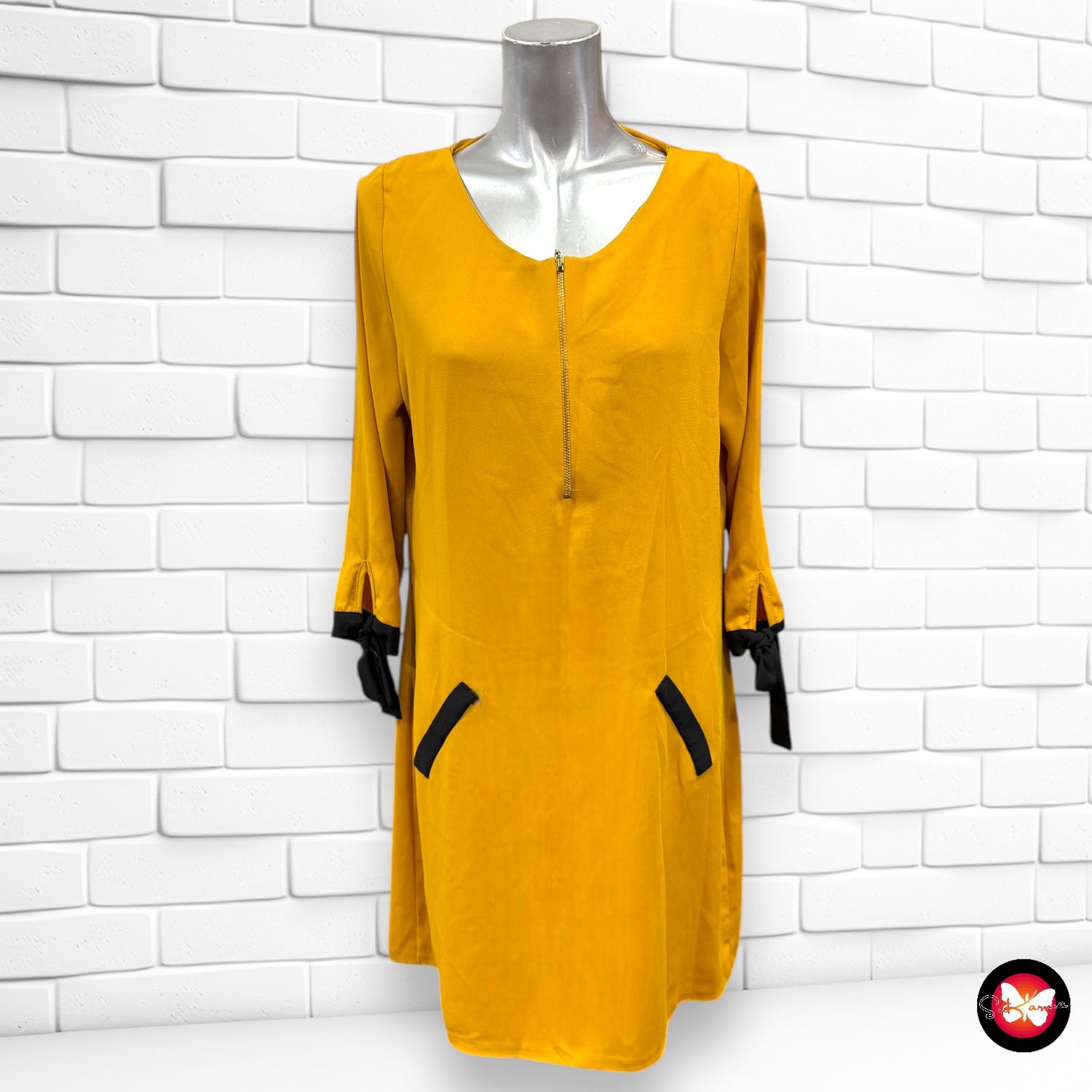 Vestido de media manga con lazo STILIFE Talla L (pequeña)