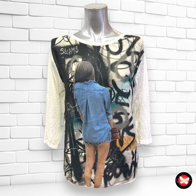 Jersey translucido y con estampado Talla S/M