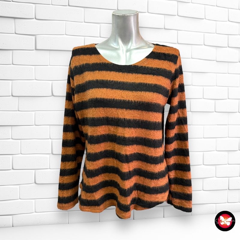 **SALES** Jersey de manga larga peludito de rayas Talla M