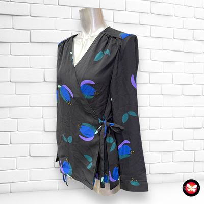 Blusa cruzada con flores KIABI Talla S