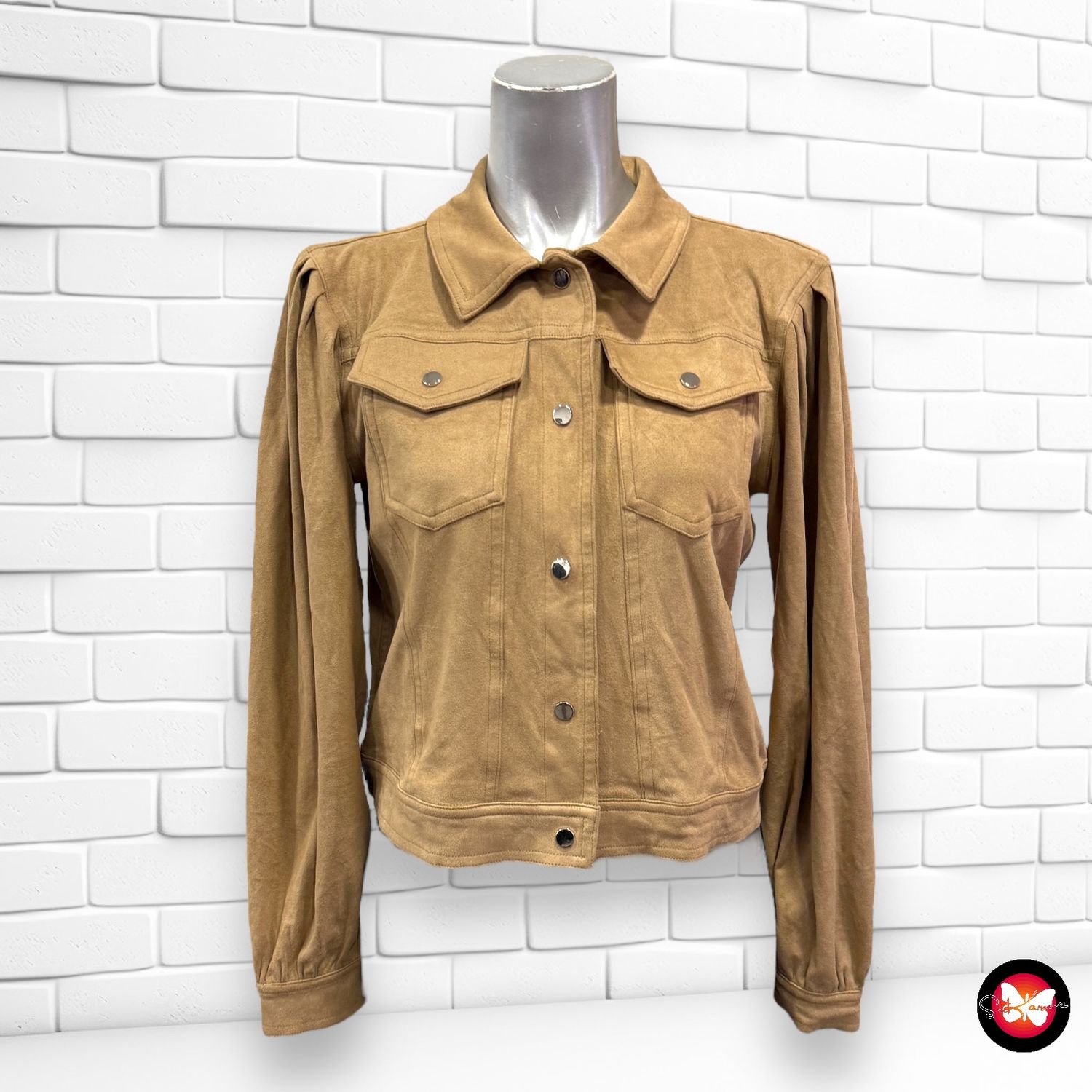 Chaqueta de antelina de entretiempos Talla S