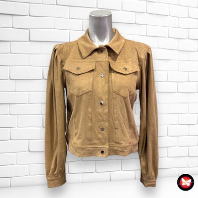 Chaqueta de antelina de entretiempos Talla S