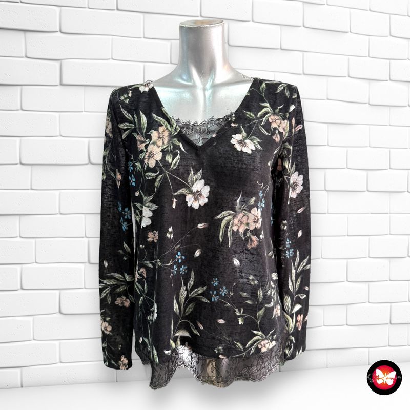 **SALES** Jersey de flores con encaje SPRINGFIELD Talla M