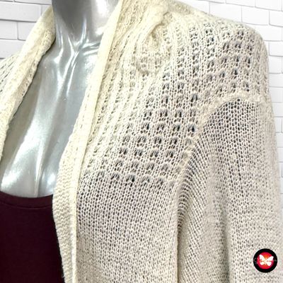 Chaqueta de punto abierta caladita SISTERS Talla S/M