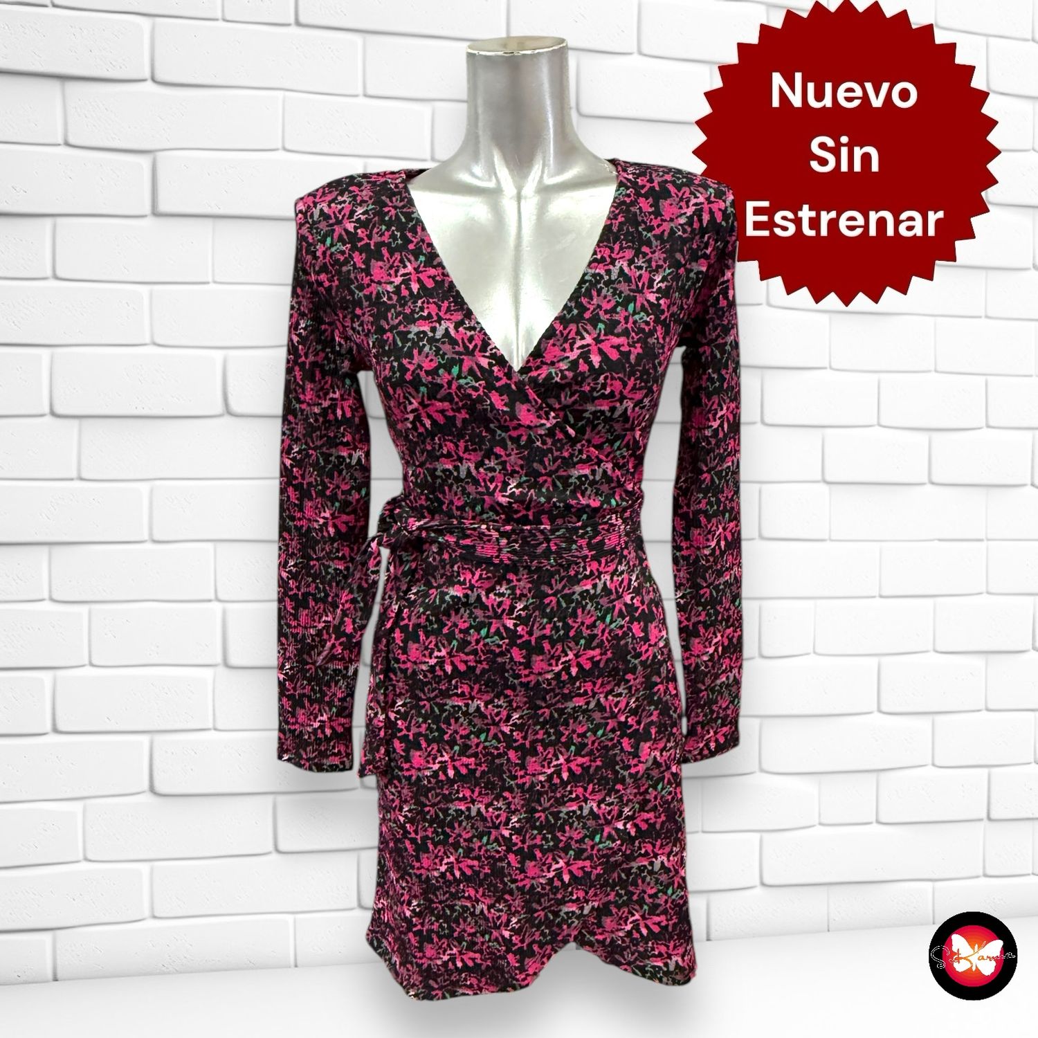 Vestido cruzado ajustable SINSAY Talla XXS