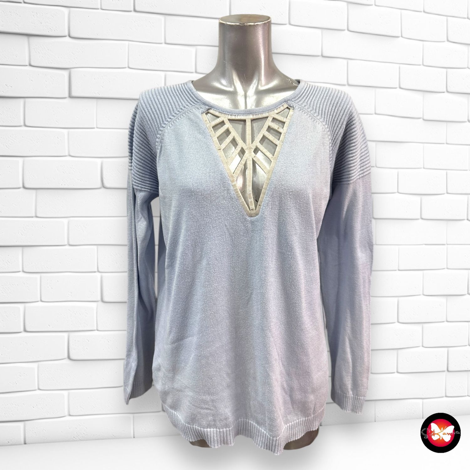 **SALES** Jersey de manga larga con canutillos Talla L
