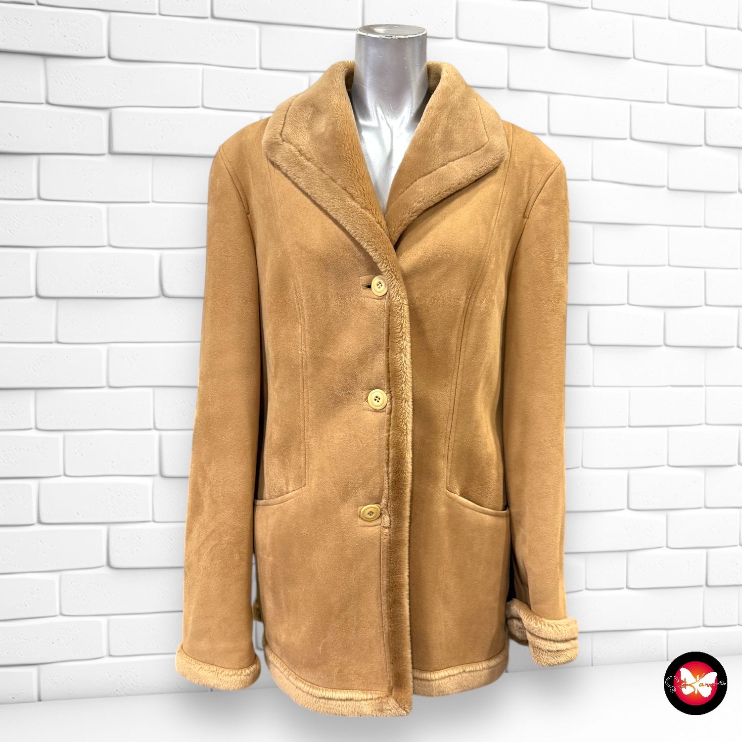 **SALES** Abrigo de antelina y borreguito Talla 44