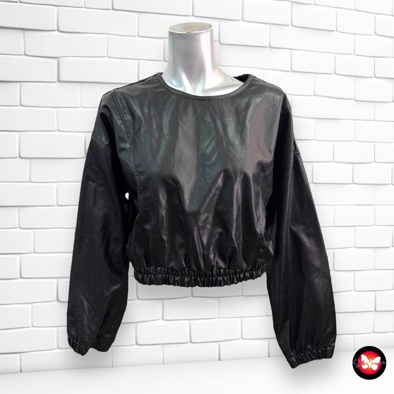 Sudadera cropped de piel sintética SUFFLE Talla L