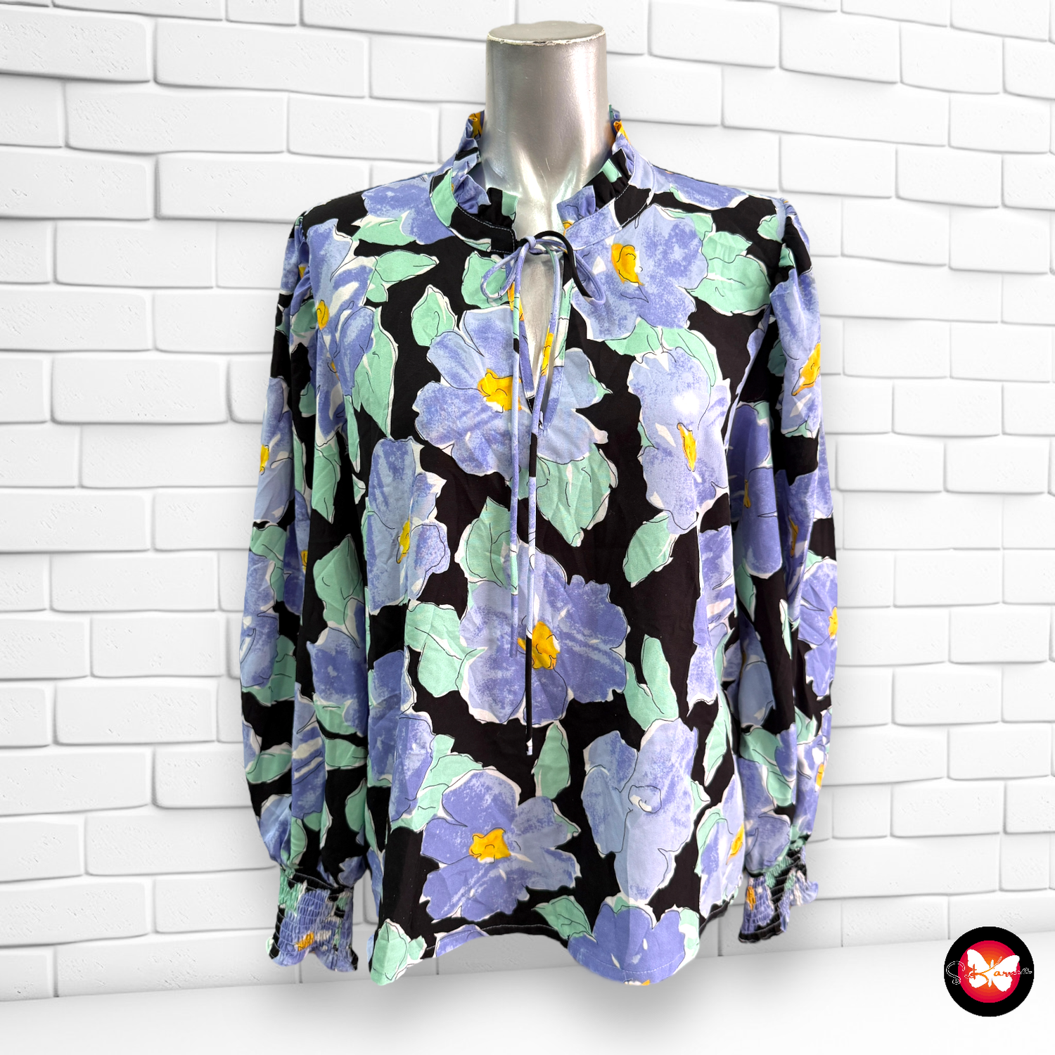 Blusa de manga larga y maxi flores JDY Talla M