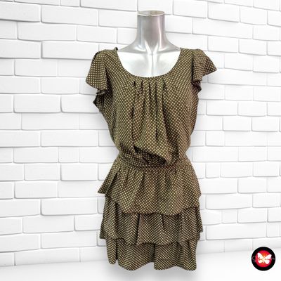 Vestido de mangas cortas de volantes WCR Talla S