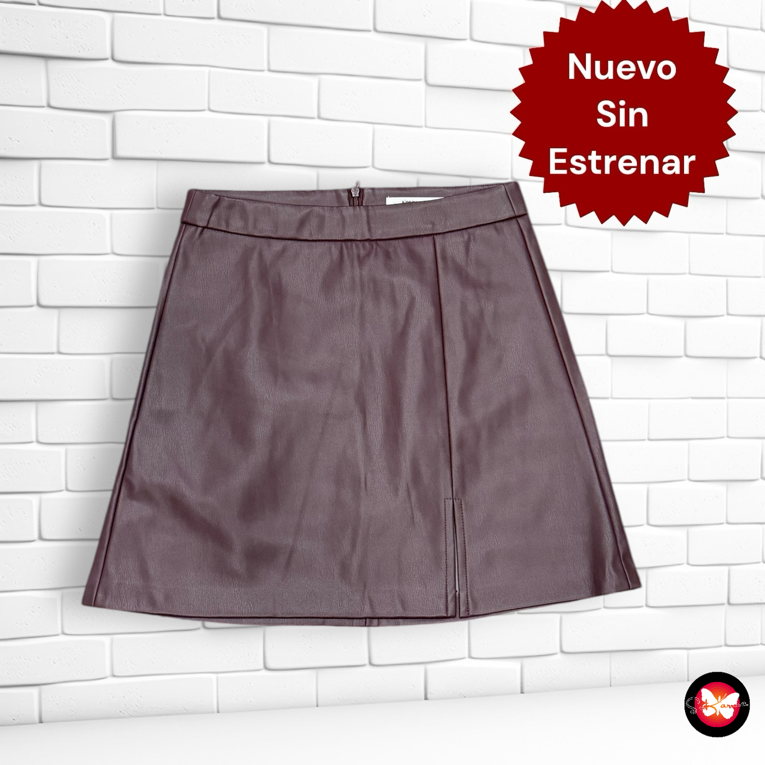 Falda de piel sintética SINSAY Talla XS