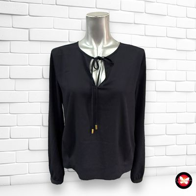 Blusa básica con lacito H&amp;M Talla 36