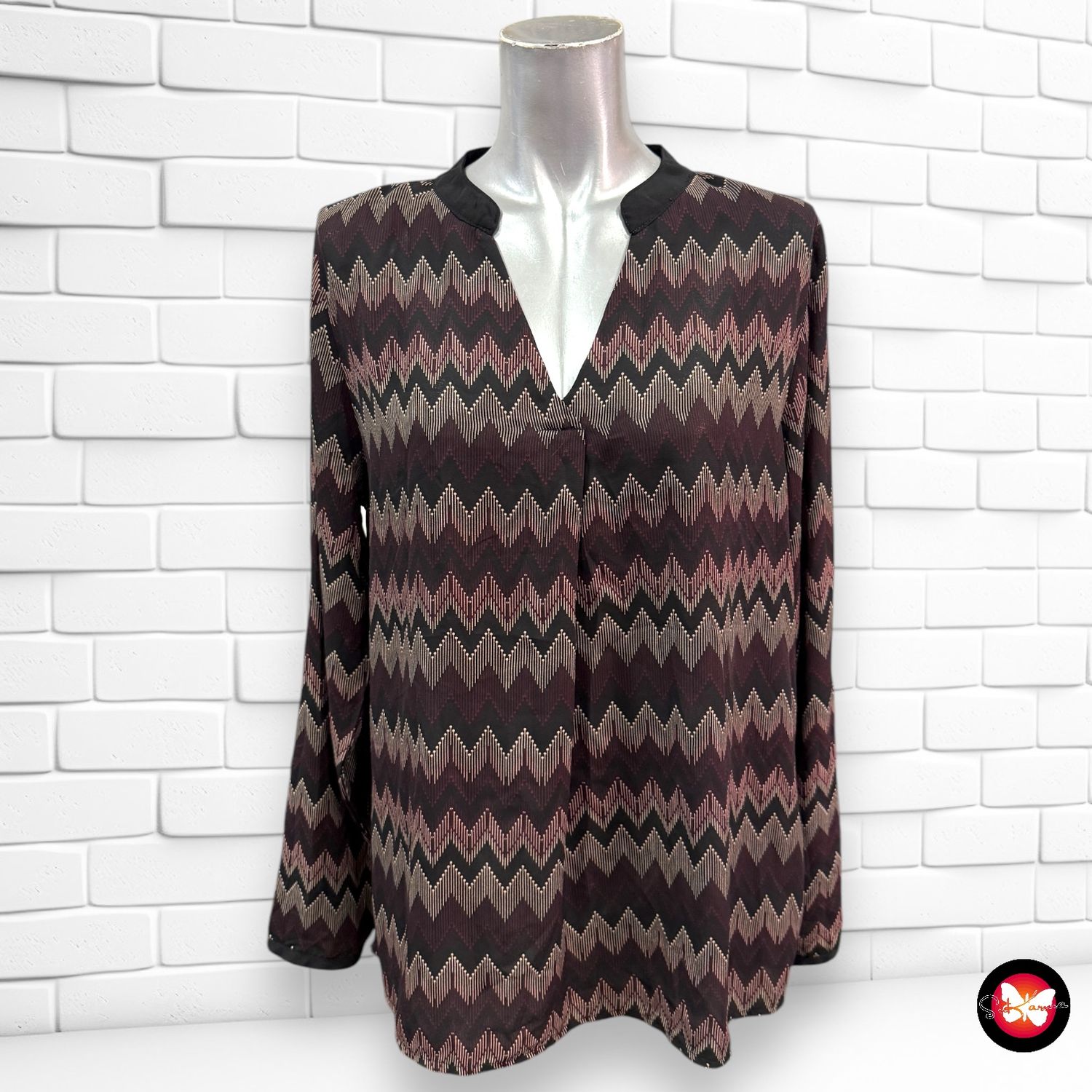 Blusa de manga larga estampada AMISU Talla S