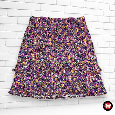 Falda con vuelo de florecitas Talla M