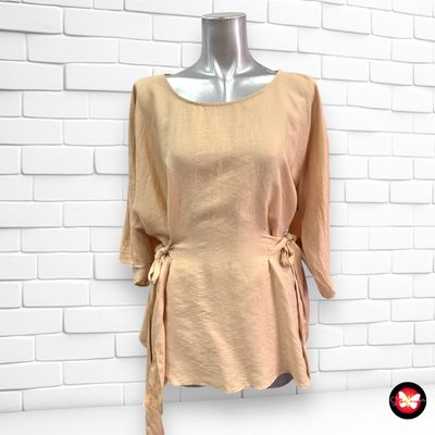 Blusa de media manga con lazitos ZARA Talla S