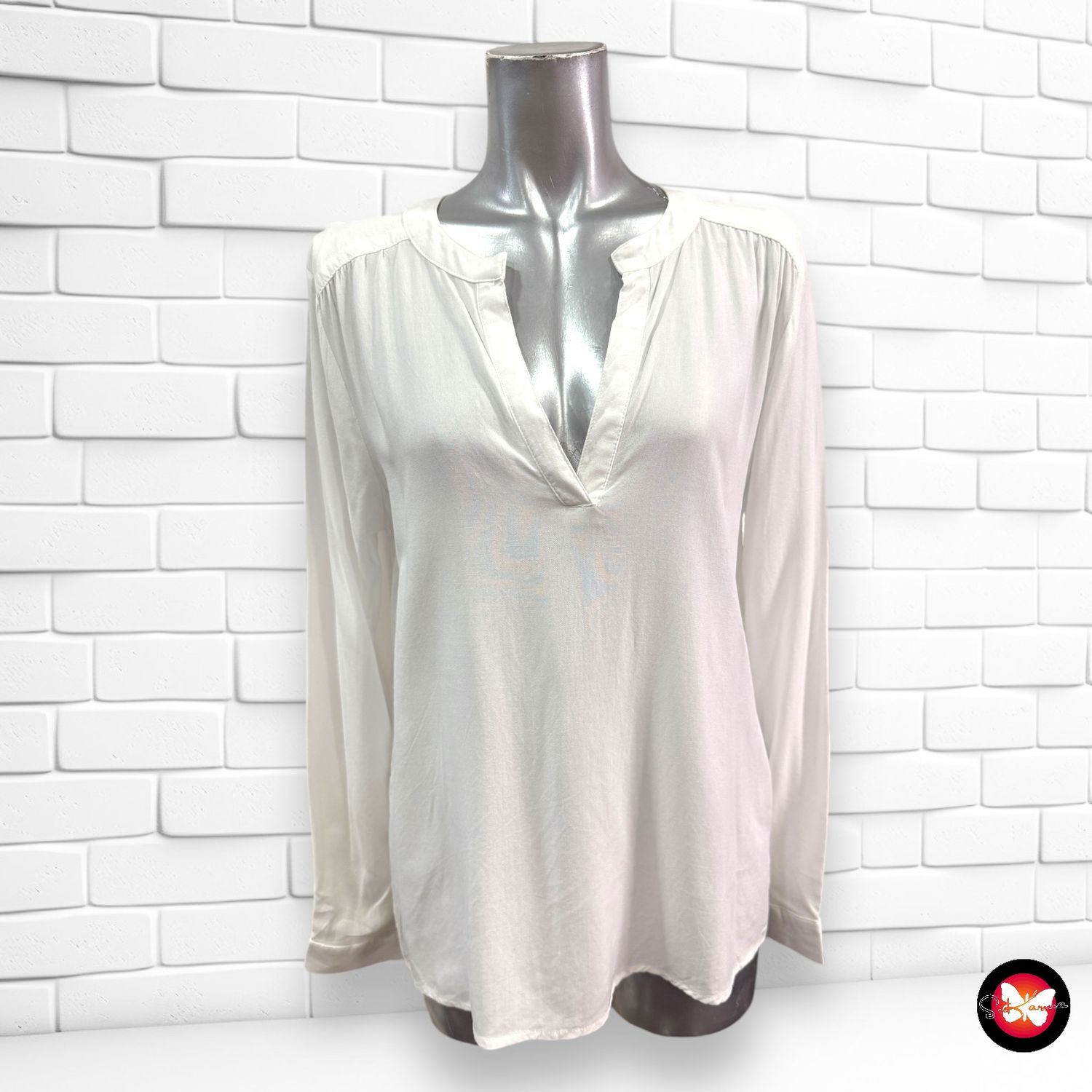 Blusa básica con escote ICHI Talla 36