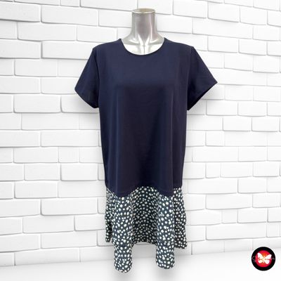 Vestido de manga corta y bajo de florecitas VALENTINA Talla L/XL