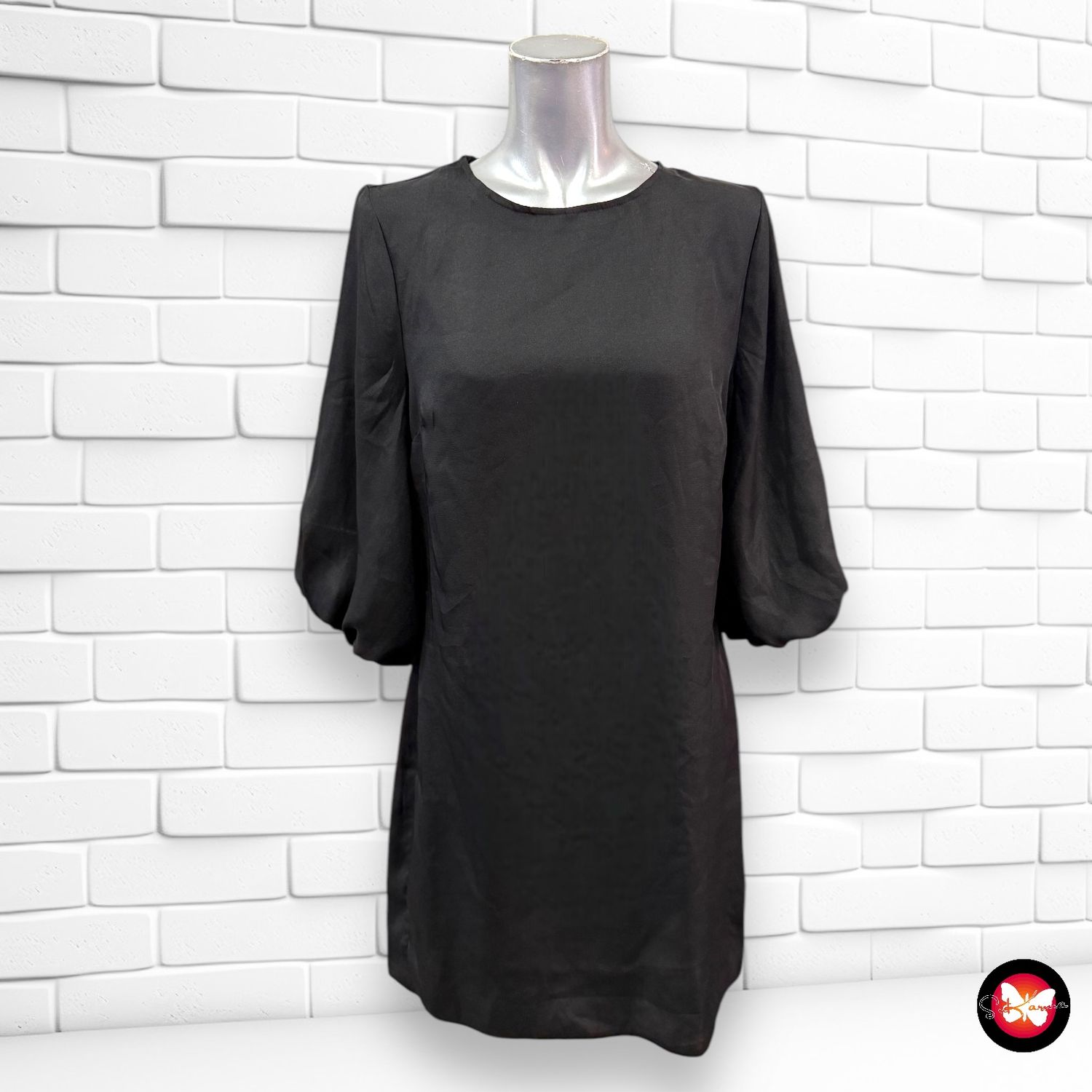 Vestido básico con mangas abullonadas NEW LOOK Talla 34