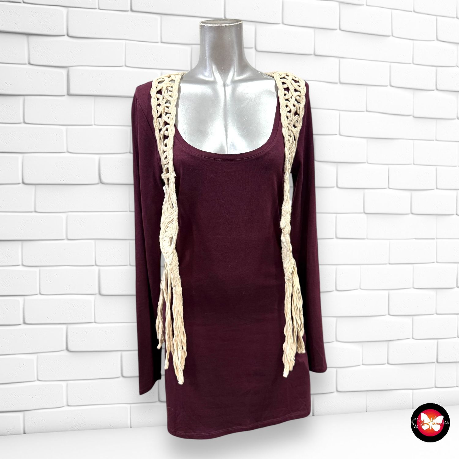Chaleco de crochet Talla Única