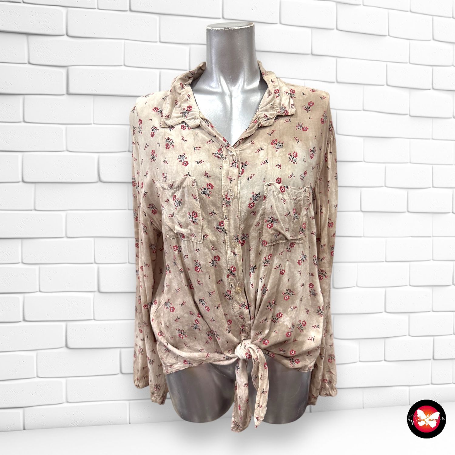 Camisa con nudo Talla L